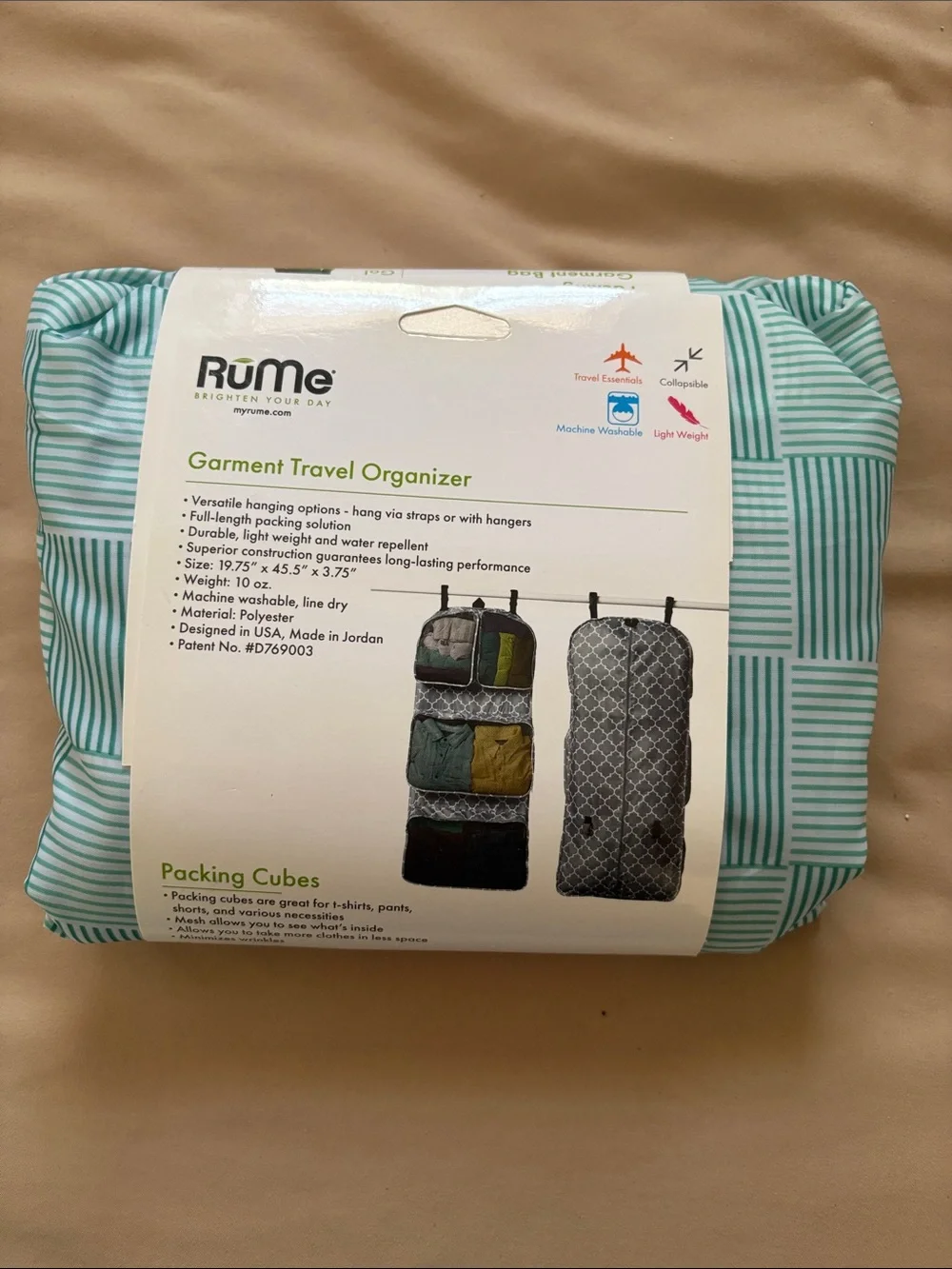 RuMe garment travel